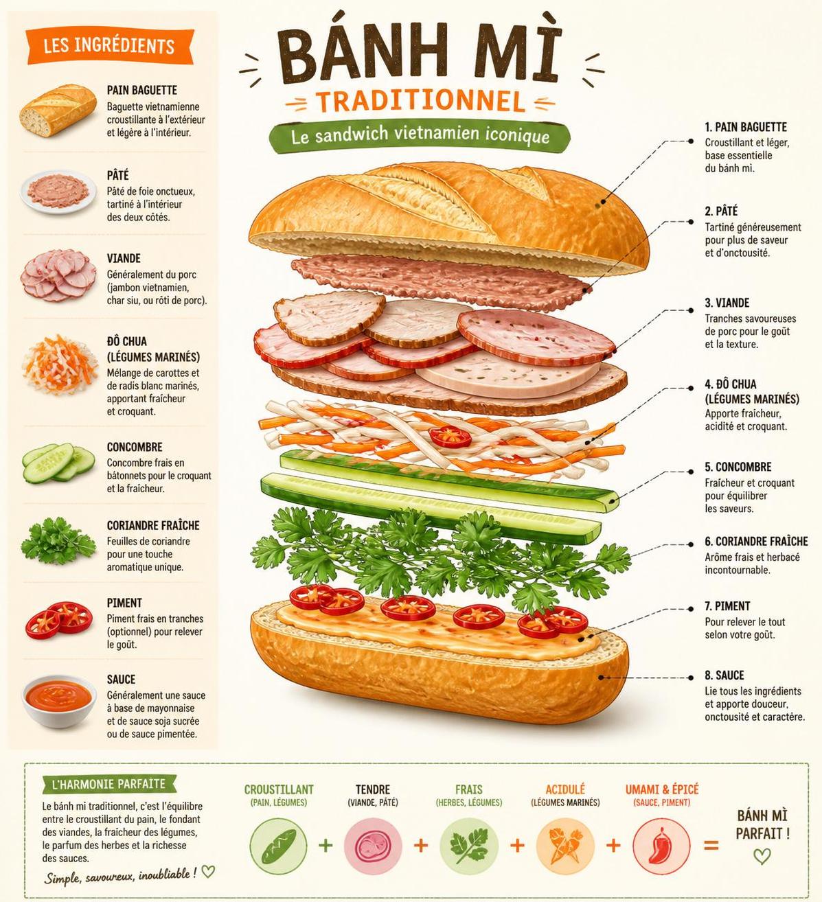 découvrez l'histoire et la saveur unique du bánh mì, ce sandwich franco-vietnamien qui allie traditions culinaires et modernité, et qui séduit les palais du monde entier.