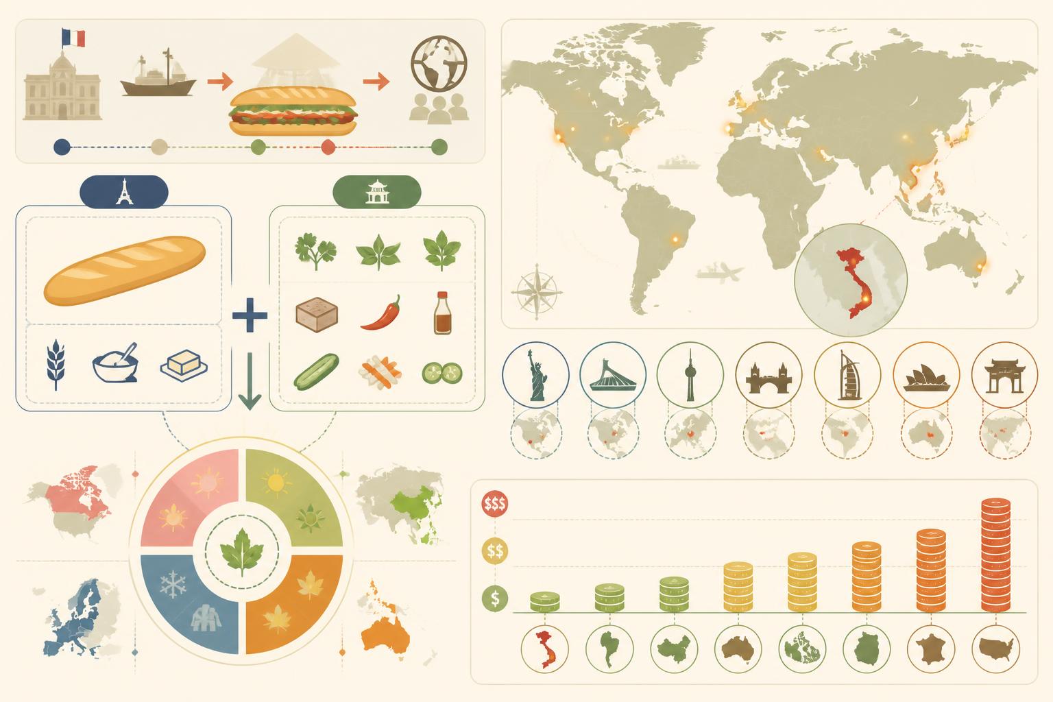 découvrez l'histoire et la saveur unique du bánh mì, ce sandwich franco-vietnamien devenu un incontournable culinaire apprécié dans le monde entier.