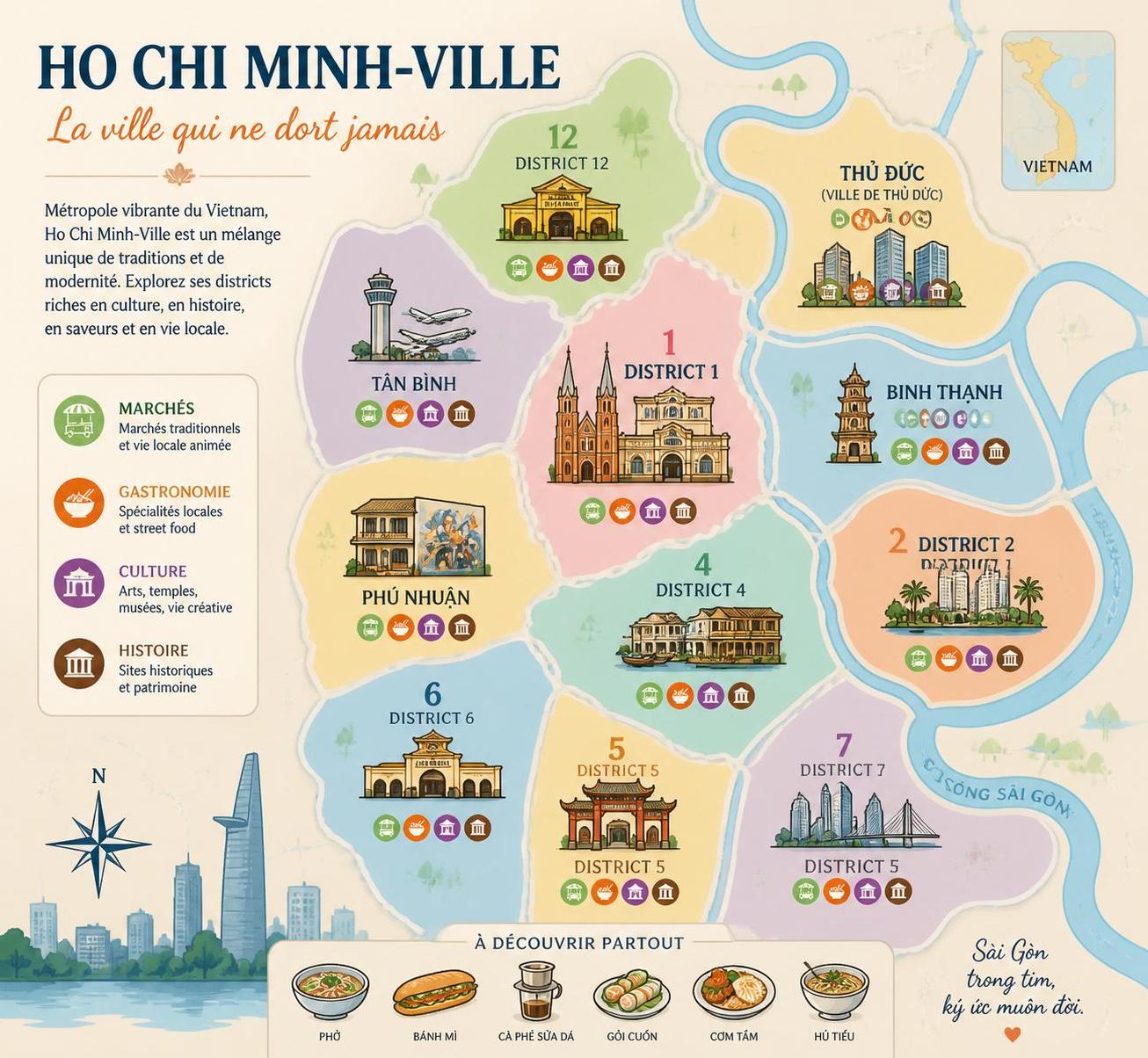 découvrez ho chi minh-ville, anciennement saïgon, une métropole vibrante où tradition et modernité se rencontrent pour offrir une expérience authentique pleine d'énergie et de culture.