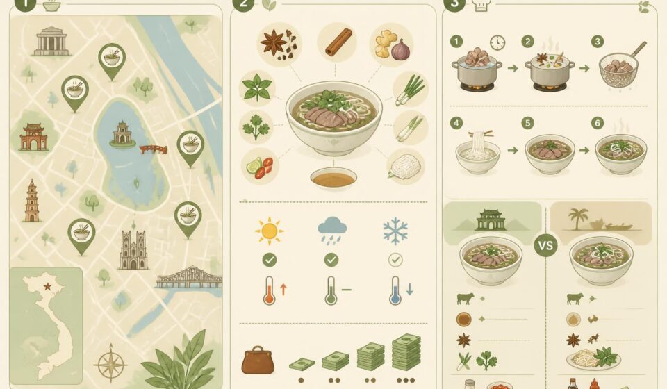 découvrez l'histoire authentique du phở, ses saveurs uniques et les meilleures adresses pour savourer ce plat emblématique à hanoi.