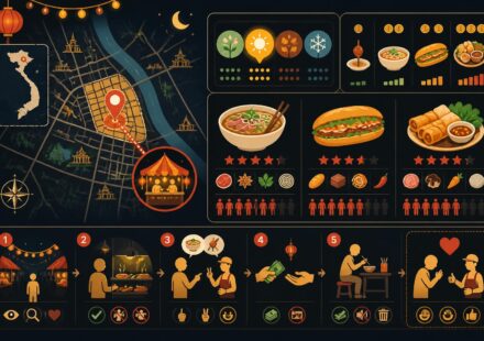découvrez la street food à hanoi avec notre guide complet du marché nocturne de đồng xuân, où saveurs authentiques et ambiance animée vous attendent.