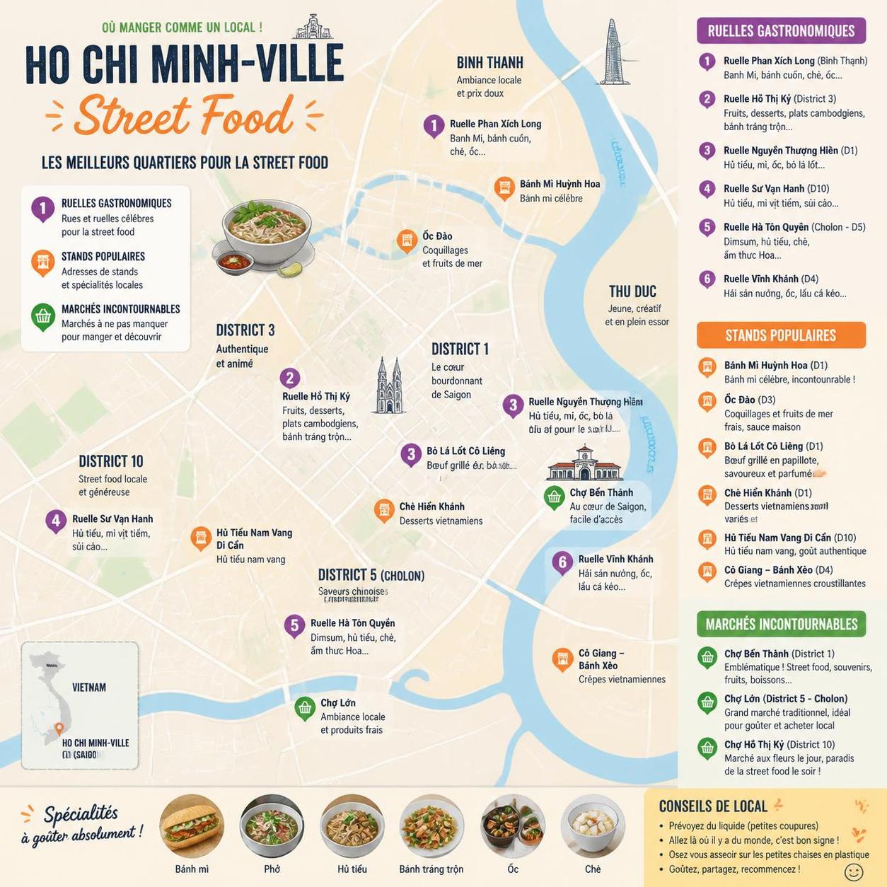 découvrez les saveurs authentiques de saïgon avec notre sélection de 10 plats de street food à moins d'un euro dans les rues animées de ho chi minh-ville.