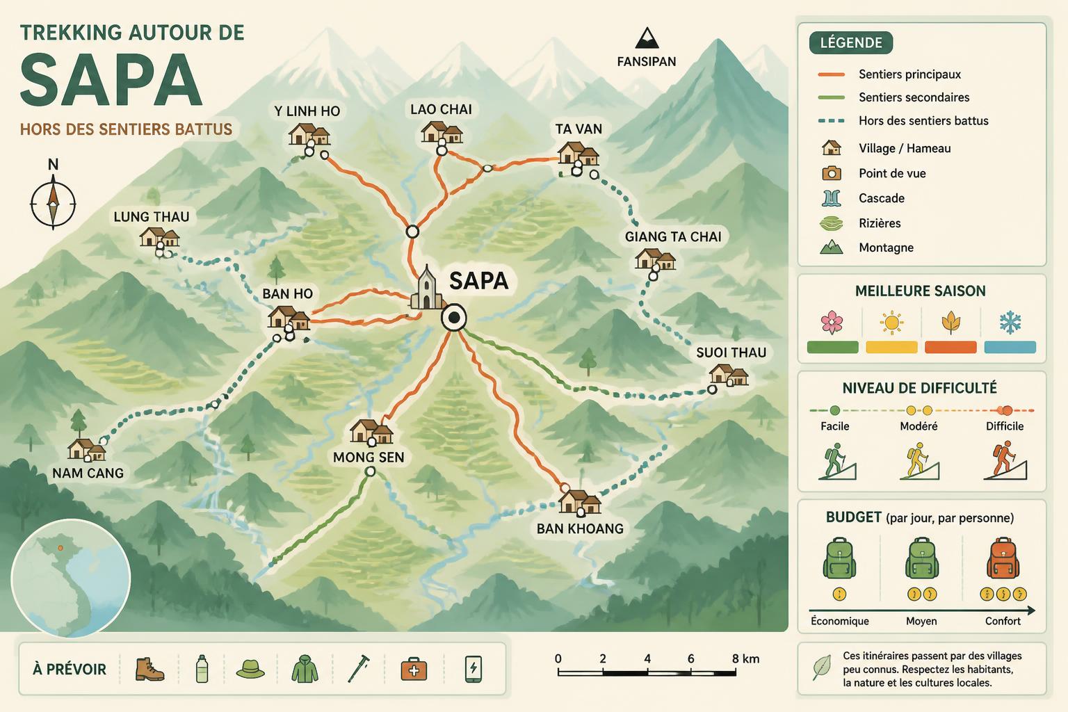 découvrez les itinéraires de trekking autour de sapa pour explorer des sentiers méconnus et vivre une aventure unique loin des circuits touristiques habituels.
