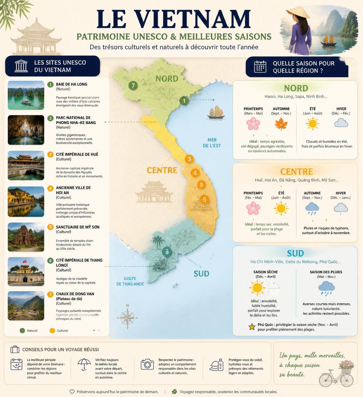 découvrez les incontournables du vietnam pour une première visite réussie : conseils pratiques, lieux à ne pas manquer et itinéraires idéaux pour bien commencer votre voyage.