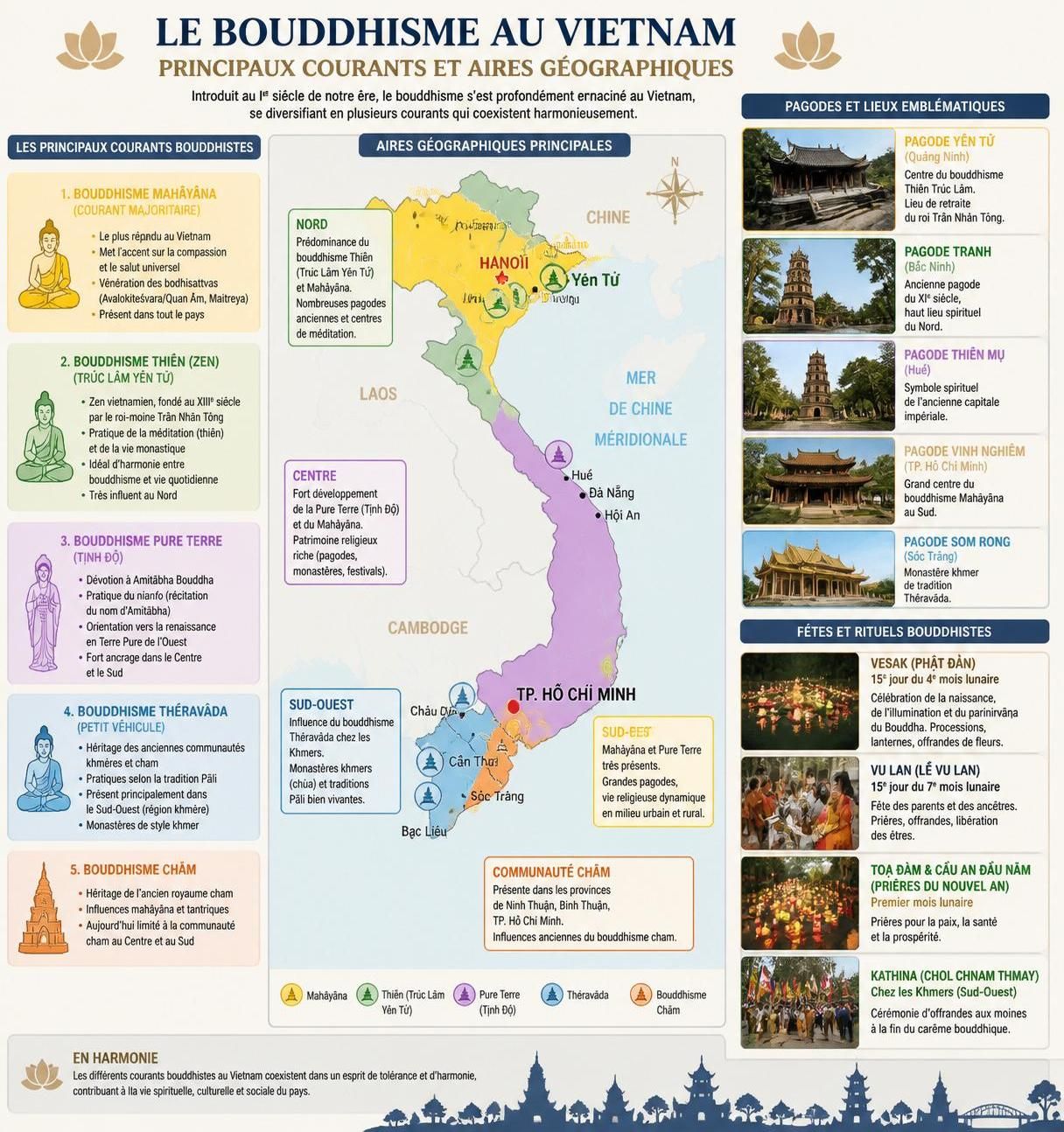 découvrez la richesse spirituelle du vietnam à travers le bouddhisme, le taoïsme et le catholicisme, une mosaïque de traditions qui façonnent la culture vietnamienne.