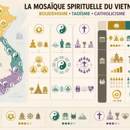 Bouddhisme, taoïsme, catholicisme : la spiritualité mosaïque du Vietnam découvrez la richesse spirituelle du vietnam à travers le bouddhisme, le taoïsme et le catholicisme, une mosaïque de traditions et de croyances qui façonnent la culture vietnamienne.