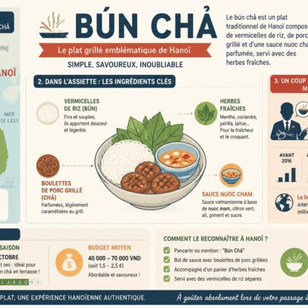 Bún chả : le plat grillé de Hanoï que Barack Obama a rendu célèbre découvrez le bún chả, le plat grillé emblématique de hanoï rendu célèbre mondialement grâce à barack obama. saveurs authentiques et traditions vietnamiennes au rendez-vous.