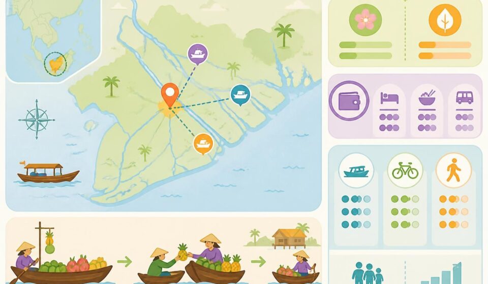 découvrez can tho et ses célèbres marchés flottants lors d'une journée immersive au cœur du mékong, entre traditions locales, paysages pittoresques et culture authentique.