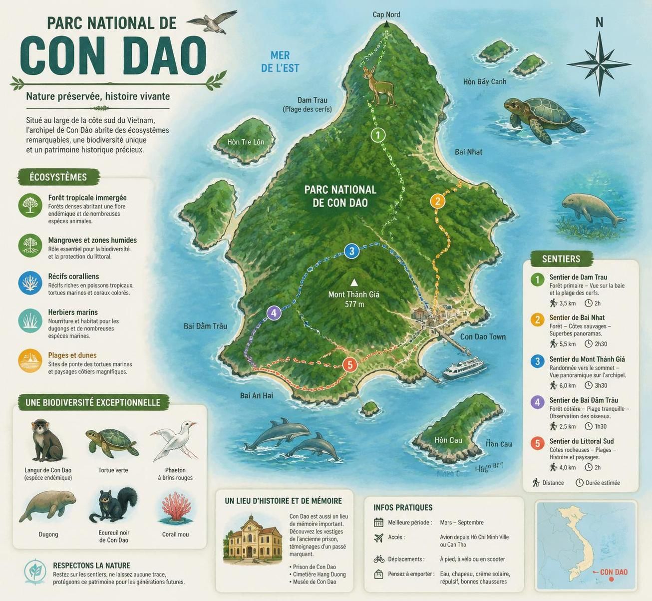 découvrez con dao, l'ßle la plus sauvage du vietnam, un paradis préservé offrant plages immaculées, nature luxuriante et une richesse culturelle unique.