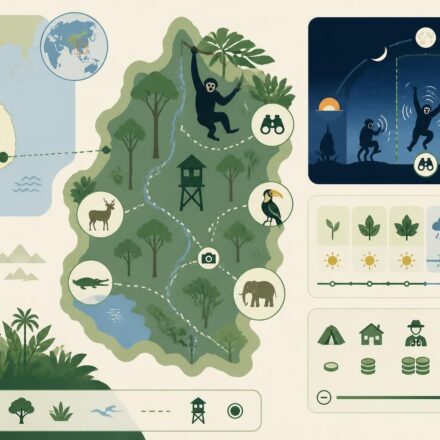 Jungle de Cat Tien : une nuit dans la forêt pour observer les gibbons vivez une nuit inoubliable dans la jungle de cat tien et observez les gibbons dans leur habitat naturel. une expérience unique au cœur de la forêt vietnamienne.