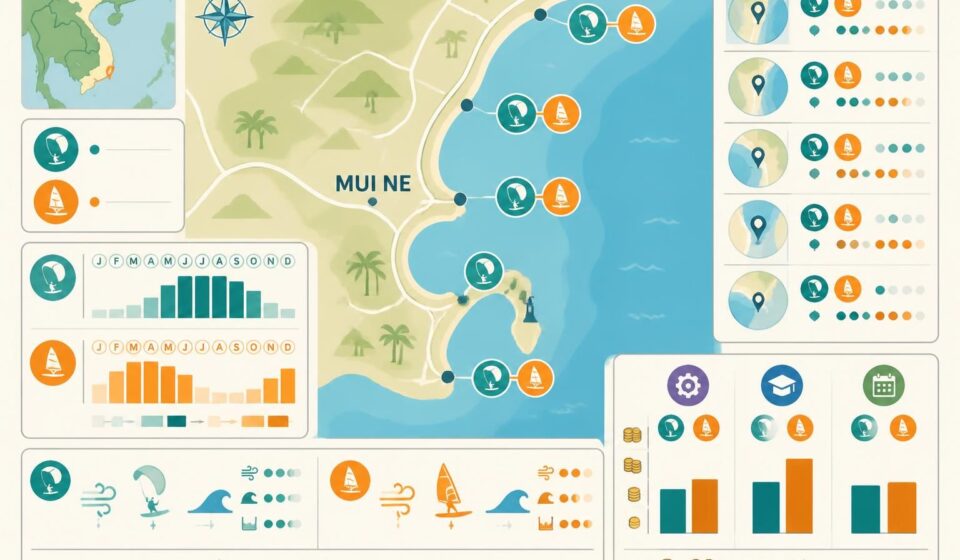 découvrez les meilleures conditions pour le kitesurf et le windsurf à mui ne, avec des conseils sur les opérateurs fiables et la saison idéale pour profiter pleinement de vos sessions.