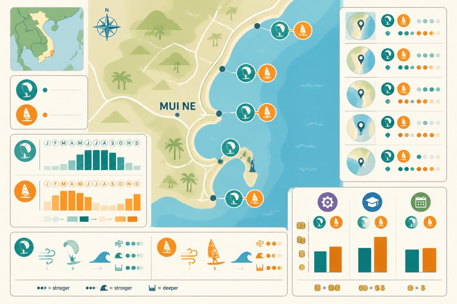 découvrez les meilleures conditions pour le kitesurf et le windsurf à mui ne, avec des conseils sur les opérateurs fiables et la saison idéale pour profiter pleinement de vos sessions.