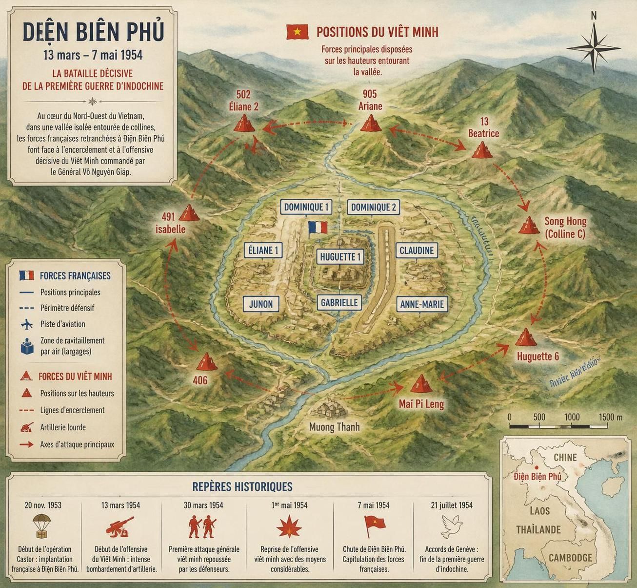 explorez la bataille de điện biên phủ, un tournant historique qui a marqué la fin de l'empire colonial français en indochine. découvrez les événements clés, les lieux emblématiques et l'impact durable de ce conflit décisif.