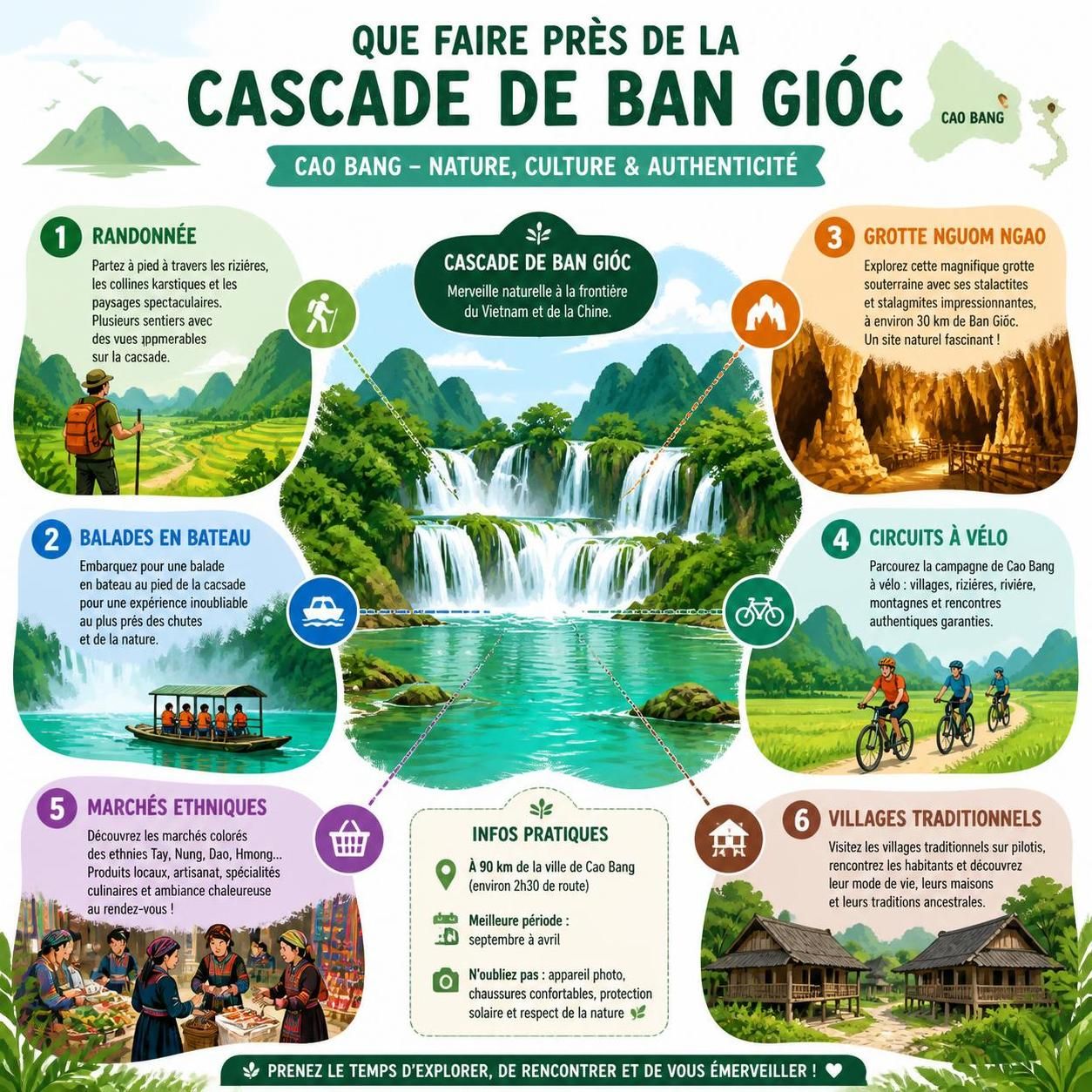 découvrez la magnifique cascade de ban gioc à cao bang, une merveille naturelle au bout du vietnam, offrant des paysages époustouflants et une immersion authentique dans la nature préservée.