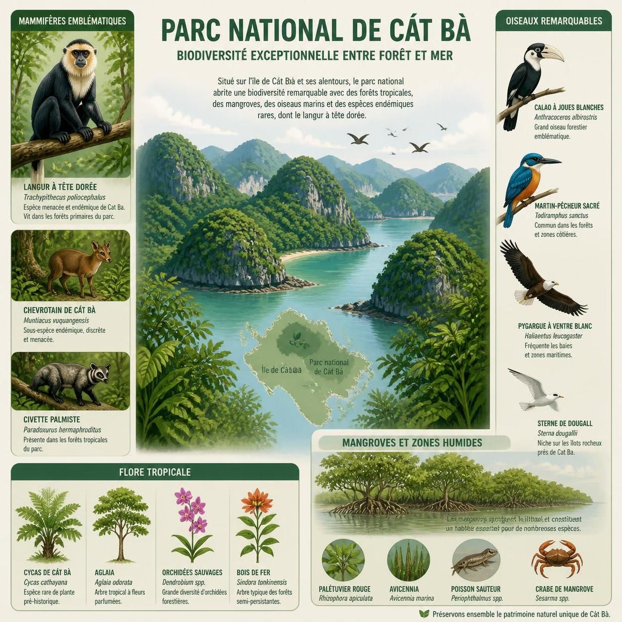 découvrez les îles préservées de l'archipel de cát bà, une alternative nature idéale à ha long pour des paysages époustouflants, des plages tranquilles et une biodiversité exceptionnelle.