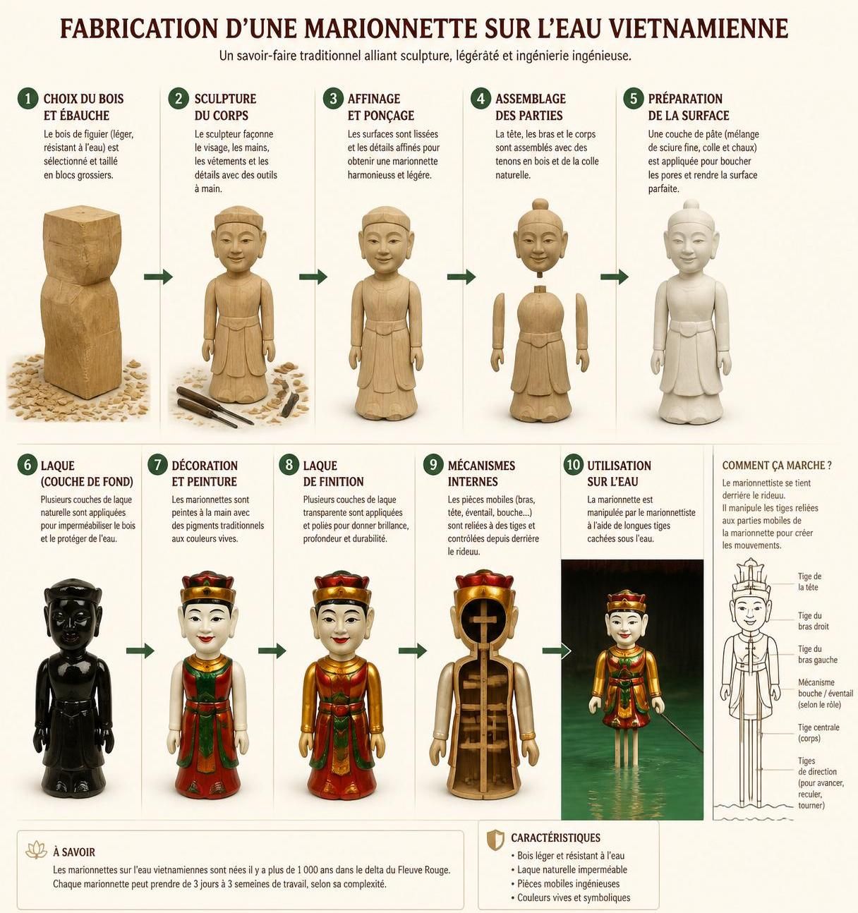 dĂ©couvrez l'art millĂ©naire des marionnettes sur l'eau (mĂșa rá»i nưá»c), une tradition unique au monde alliant spectacle, culture et histoire Ă ne manquer sous aucun prĂ©texte.