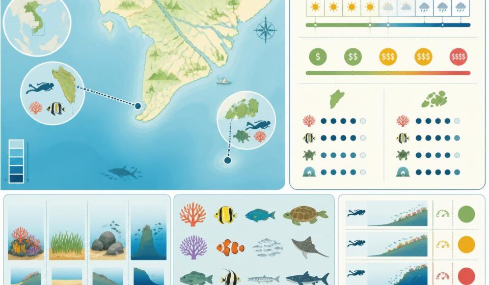 découvrez les meilleurs spots de plongée au vietnam, notamment à phu quoc et con dao. explorez la faune marine, les récifs coralliens et les trésors sous-marins incontournables lors de votre aventure sous l'eau.