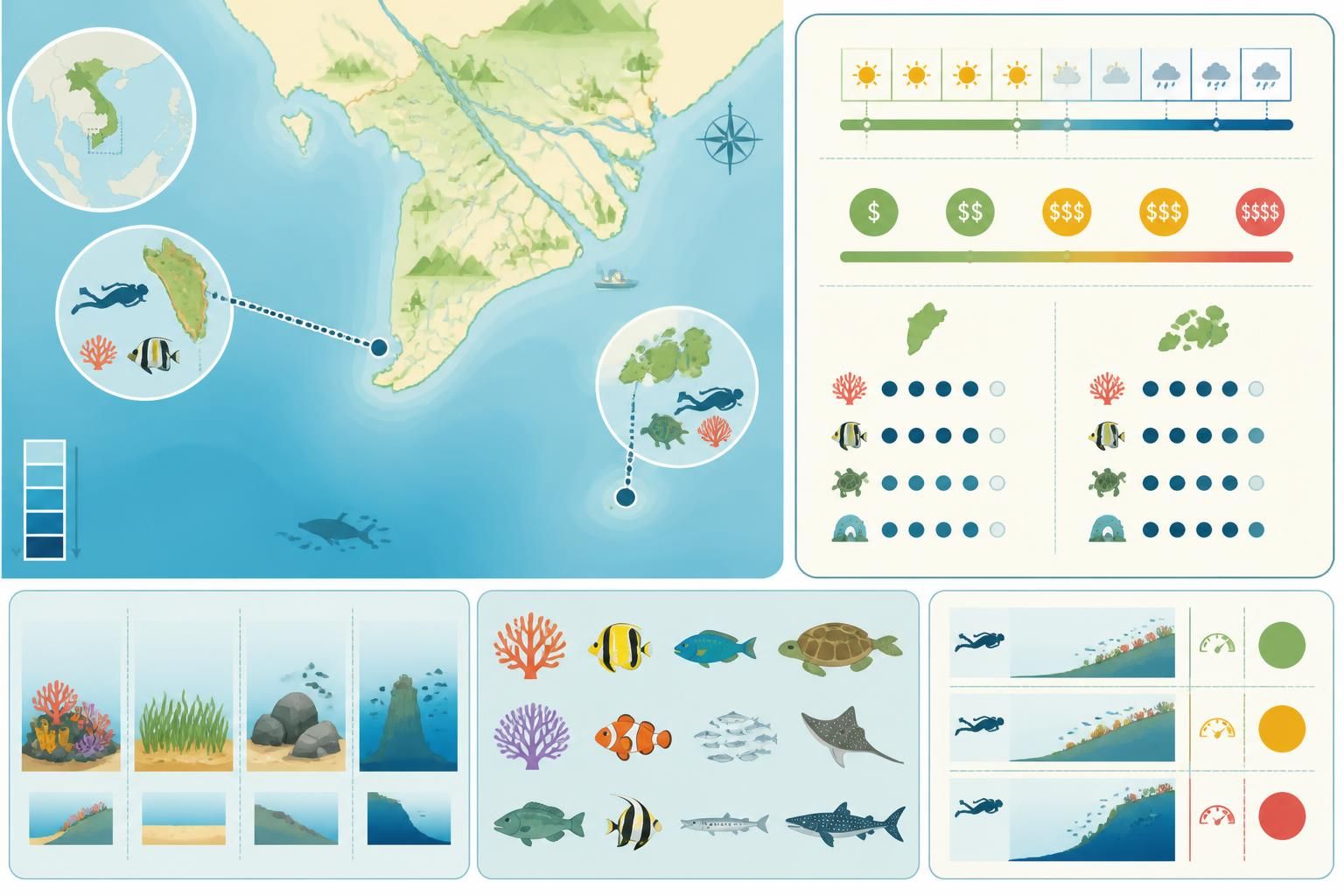 découvrez les meilleurs spots de plongée au vietnam, notamment à phu quoc et con dao. explorez la faune marine, les récifs coralliens et les trésors sous-marins incontournables lors de votre aventure sous l'eau.