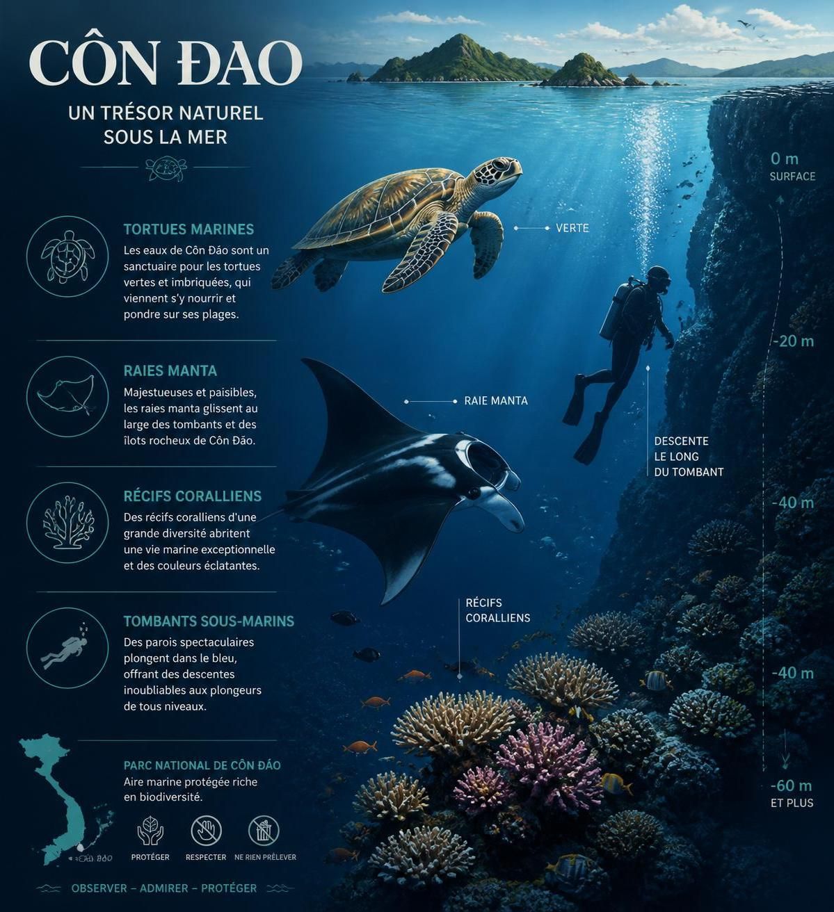 dĂ©couvrez les meilleurs sites de plongĂ©e au vietnam, avec un focus sur phu quoc et con dao. explorez la richesse sous-marine et apprenez oĂč observer les plus belles espĂšces marines.