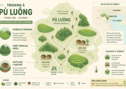découvrez le trekking à pù luông, entre rizières verdoyantes, forêt tropicale luxuriante et nuits authentiques chez l'habitant, loin des foules touristiques de sa pa.