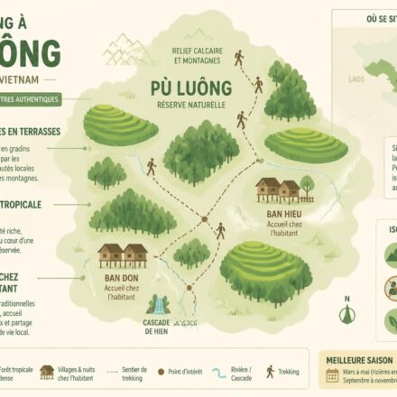 découvrez le trekking à pù luông, entre rizières verdoyantes, forêt tropicale luxuriante et nuits authentiques chez l'habitant, loin des foules touristiques de sa pa.