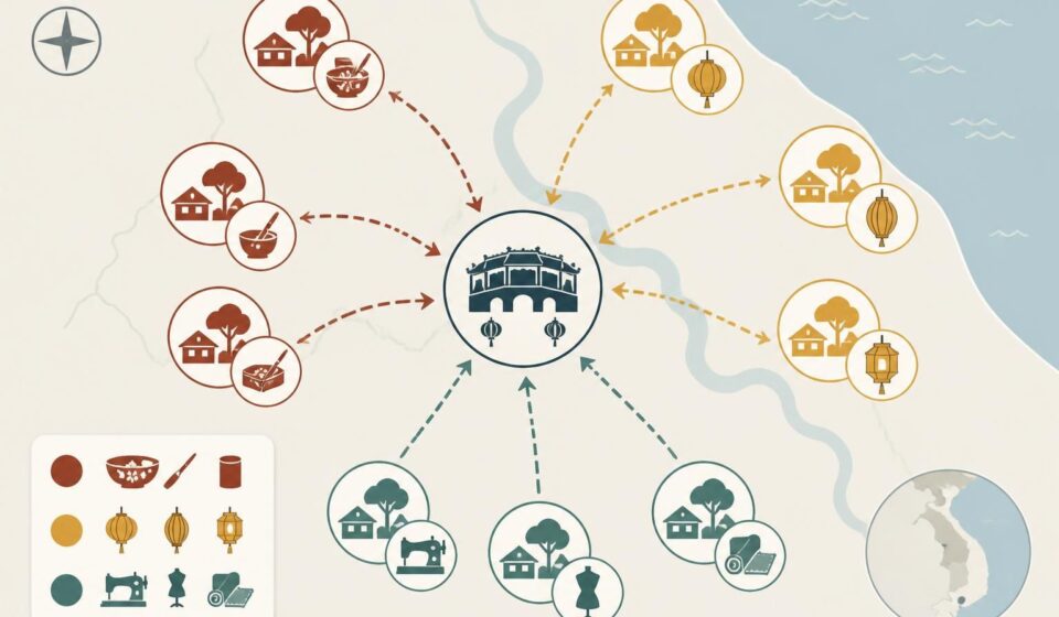 découvrez les villages de métiers autour de hoi an où la laque, les lanternes et la couture révèlent le savoir-faire unique des artisans de l'ombre.