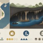 découvrez l'aventure unique du canoë souterrain à phong nha, naviguant à travers l'obscurité mystique sous des concrétions millénaires pour une expérience inoubliable.