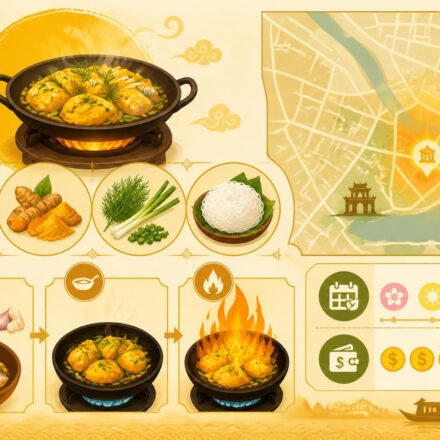 Chả cá Lã Vọng : le poisson flambé à la curcuma, un monument de la cuisine hanoïenne découvrez le chả cá lã vọng, ce poisson flambé au curcuma emblématique de la cuisine hanoïenne, alliant saveurs authentiques et tradition vietnamienne.