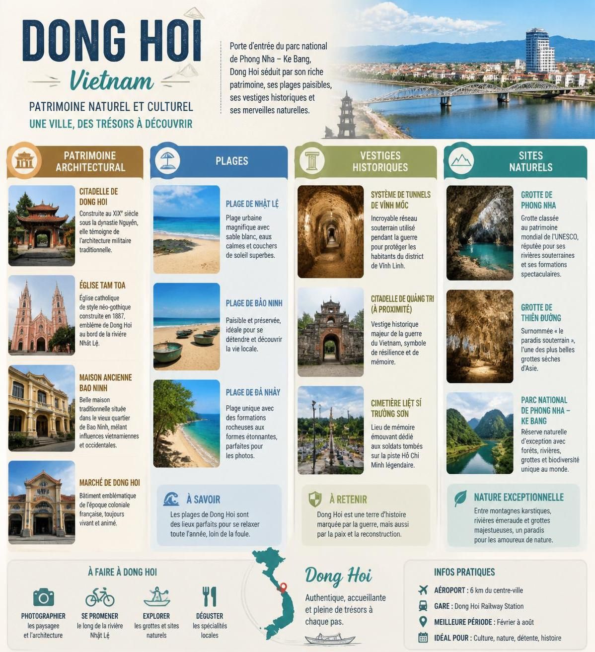découvrez đồng hới, une ville vietnamienne authentique qui va bien au-delà des célèbres grottes de phong nha. explorez son charme unique, son histoire riche et ses paysages pittoresques qui méritent une visite authentique.