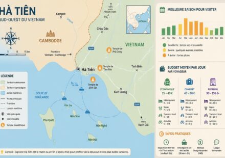 découvrez hà tiên, au bout du vietnam, où se mêlent îles paradisiaques et temples bouddhiques chargés d'histoire, à la frontière avec le cambodge.