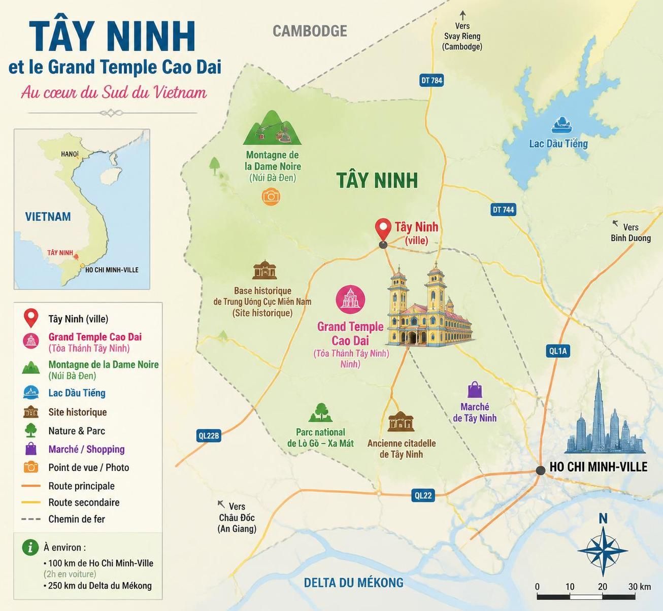 découvrez le caodaïsme à tây ninh, une religion unique vietnamienne, et plongez dans ses cérémonies colorées et spectaculaires qui mêlent traditions et spiritualité.