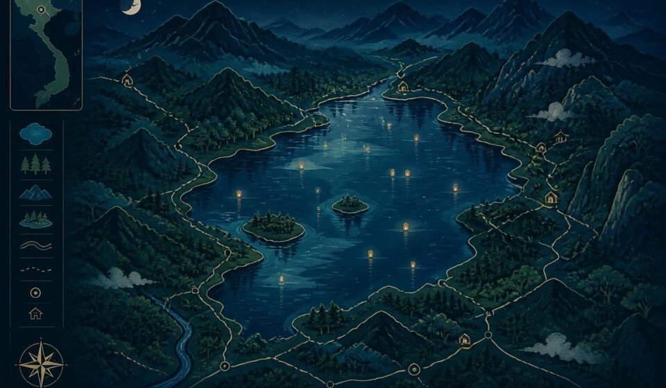 découvrez la magie du lac de bà bể : vivez une nuit inoubliable sur l'eau, entouré par les forêts mystérieuses du nord, entre montagnes majestueuses et légendes envoûtantes.