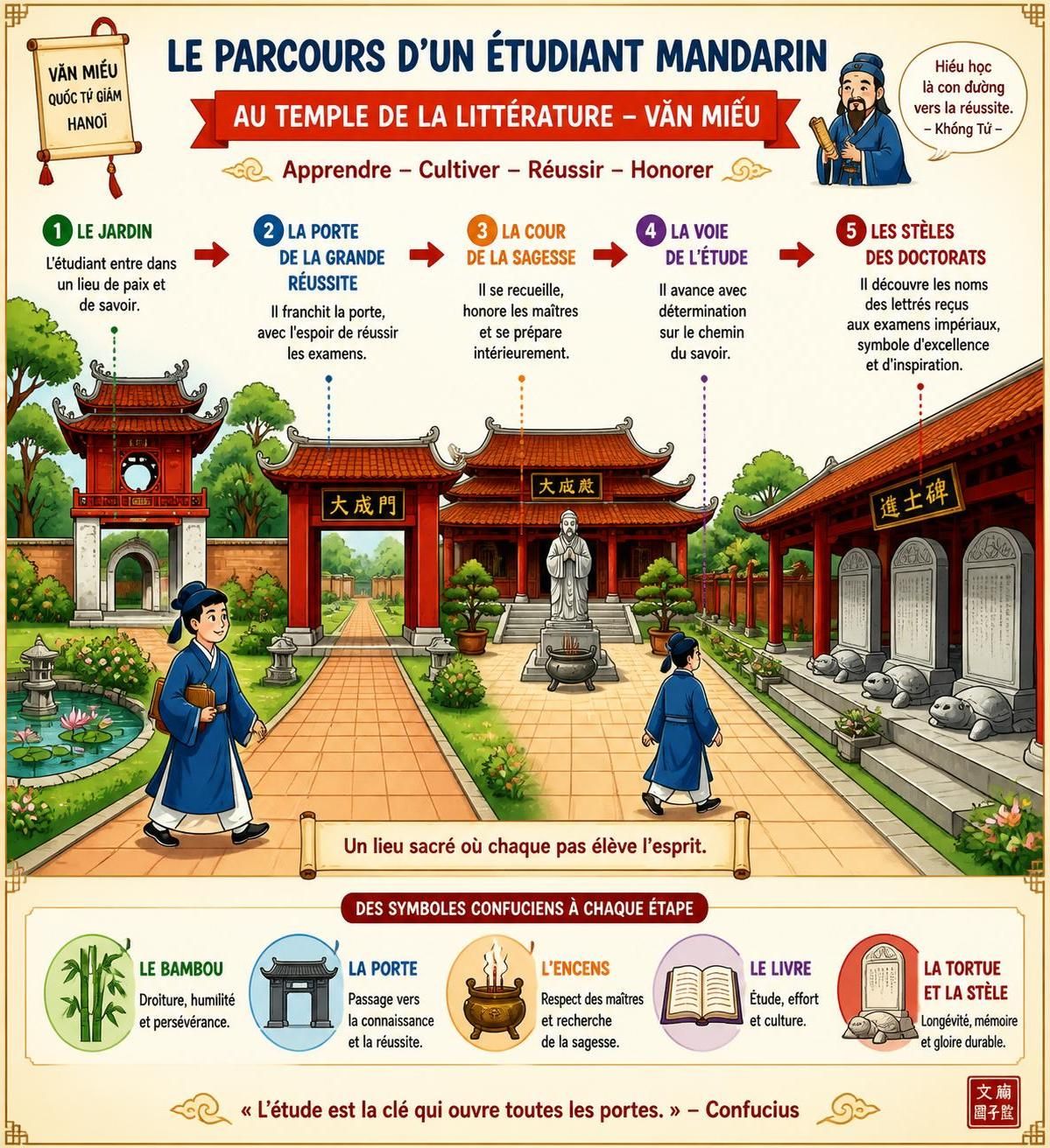 découvrez le temple de la littérature văn miếu à hanoï, un site historique millénaire dédié aux mandarins et à la riche culture lettrée vietnamienne.