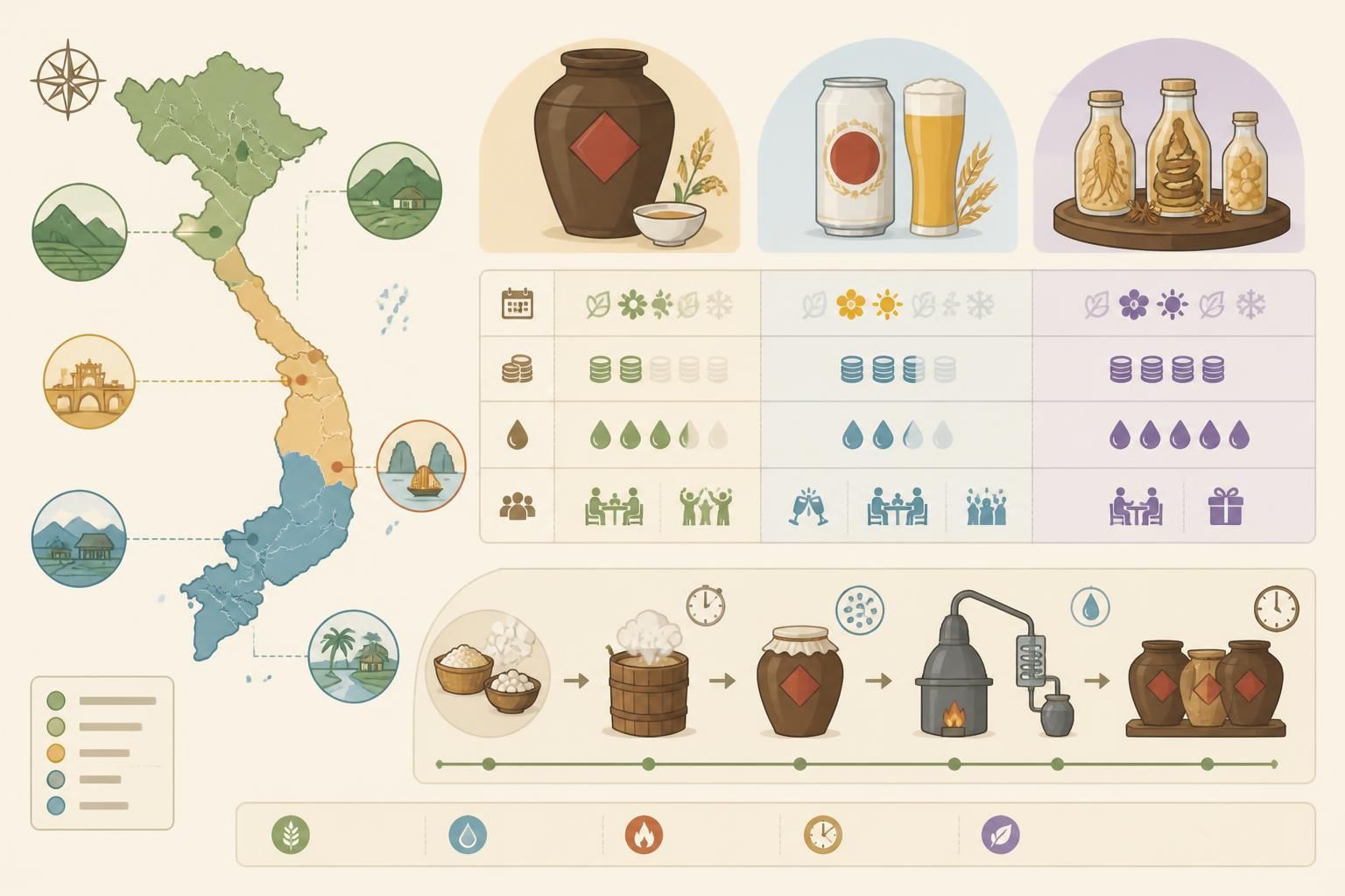 découvrez les alcools et boissons traditionnelles du vietnam, comme le rượu đế, la bière 333 et les apéros locaux typiques pour une immersion authentique dans la culture vietnamienne.