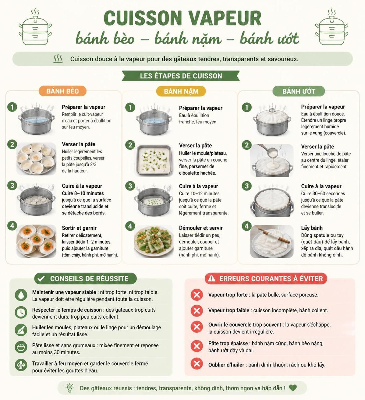 découvrez les bouchées vapeur traditionnelles de huế, incluant bánh nặm, bánh bèo et bánh ướt, symboles de la cuisine raffinée de la cour impériale vietnamienne.