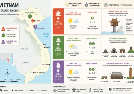 Les grandes pagodes du Vietnam : Chùa Một Cột, Chùa Hương, Chùa Bái Đính — leurs histoires découvrez les grandes pagodes du vietnam, dont chùa một cột, chùa hương et chùa bái đính, et plongez dans leurs histoires fascinantes et leur richesse culturelle.