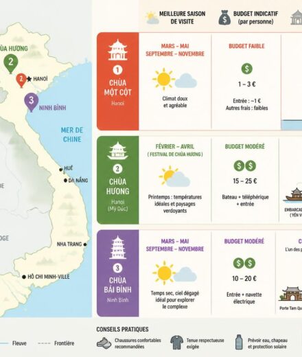 Les grandes pagodes du Vietnam : Chùa Một Cột, Chùa Hương, Chùa Bái Đính — leurs histoires découvrez les grandes pagodes du vietnam, dont chùa một cột, chùa hương et chùa bái đính, et plongez dans leurs histoires fascinantes et leur richesse culturelle.