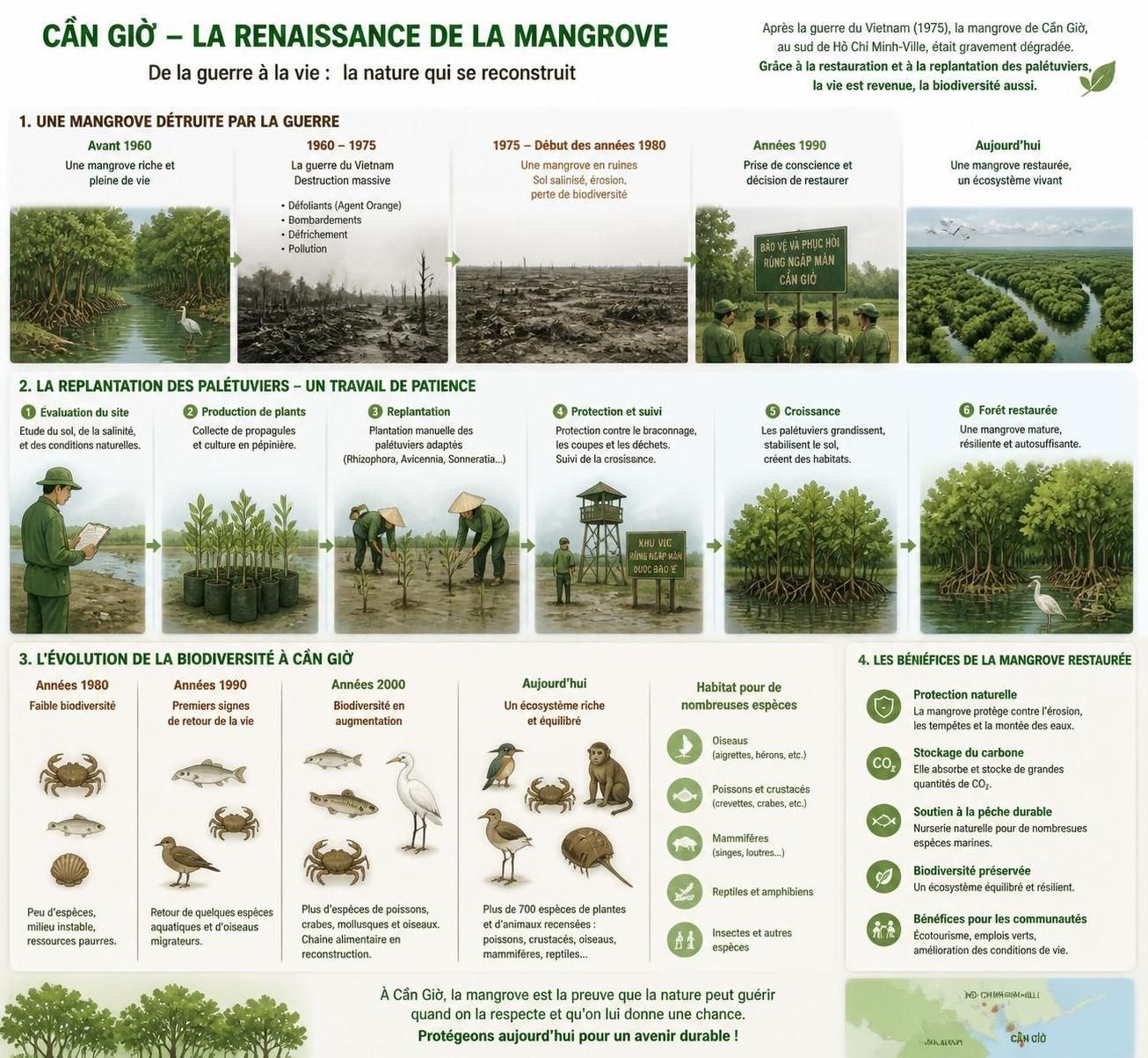 découvrez les mangroves de cần giờ, une forêt aquatique unique à seulement une heure de saïgon. explorez en kayak ce paysage naturel exceptionnel, riche en biodiversité et en sérénité.