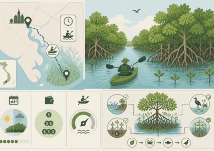 Les mangroves de Cần Giờ : kayak dans la forêt aquatique à une heure de Saïgon explorez les mangroves de cần giờ en kayak, une forêt aquatique unique située à seulement une heure de saïgon. découvrez une nature préservée et une aventure inoubliable au cœur d'un écosystème exceptionnel.