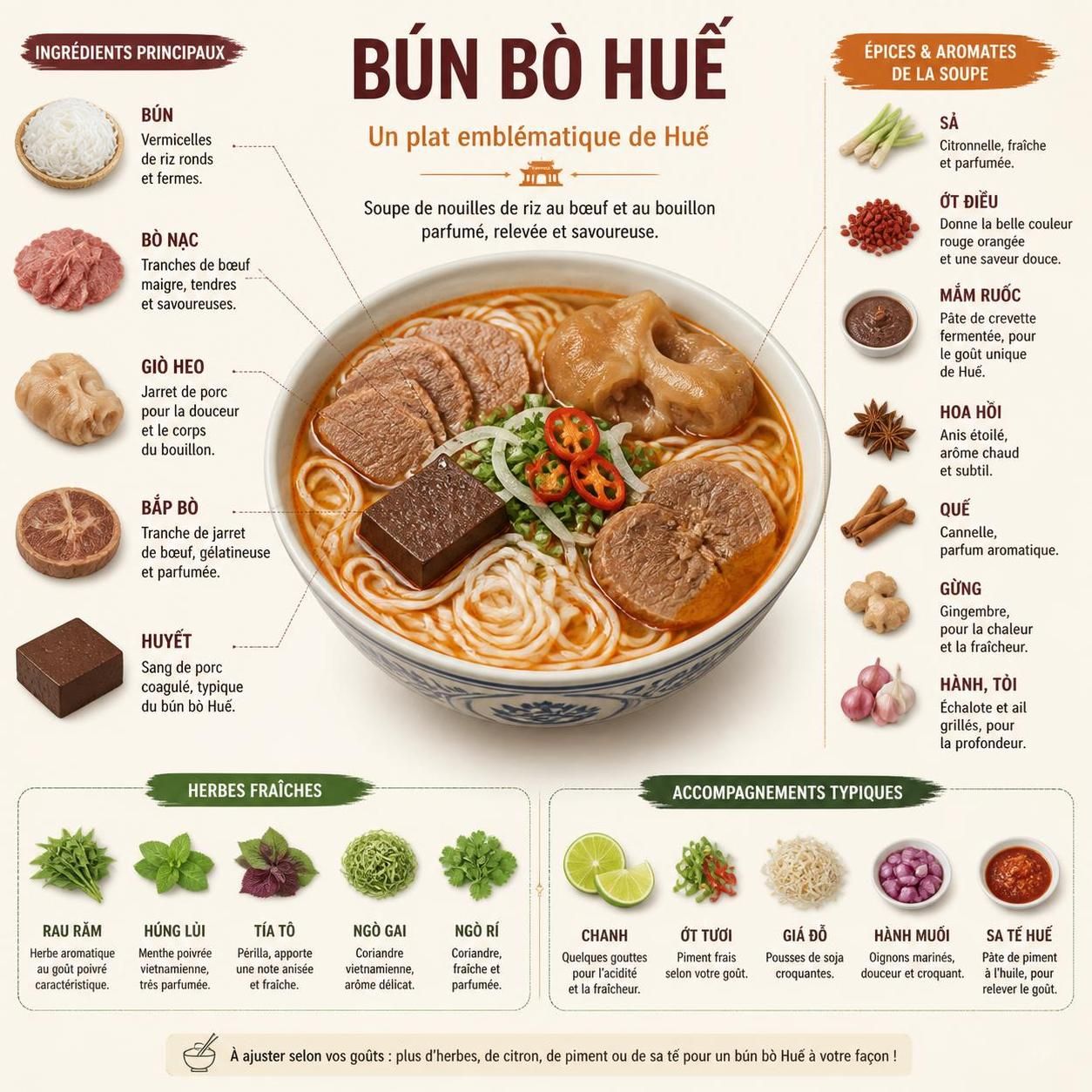 découvrez les soupes régionales emblématiques du vietnam : le phở savoureux du nord, le bún bò épicé de huế et le cao lầu unique de hội an, réunis pour un voyage culinaire authentique.