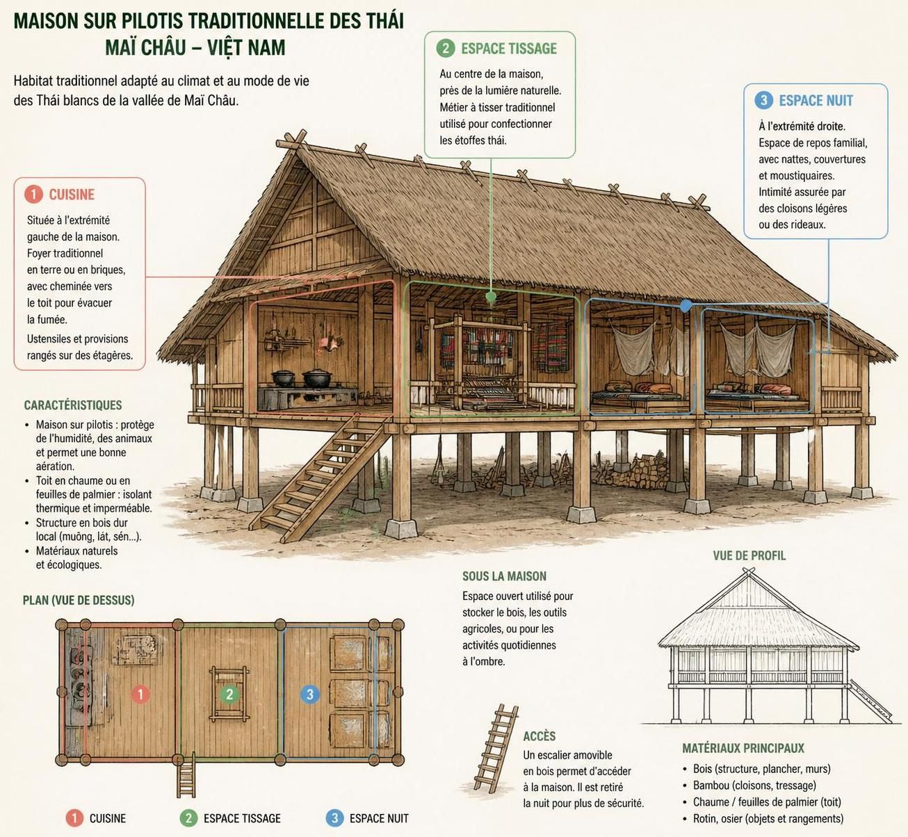 découvrez maï châu, à seulement 3 heures de hanoï, avec ses rizières verdoyantes, ses maisons sur pilotis traditionnelles et les magnifiques tissages artisanaux thái.