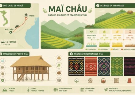 Maï Châu : les rizières, les maisons sur pilotis et les tissages Thái à 3h de Hanoï découvrez maï châu, à seulement 3 heures de hanoï, avec ses magnifiques rizières verdoyantes, ses maisons traditionnelles sur pilotis et l'art authentique des tissages thái.