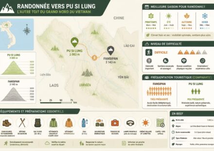 Randonnée vers Pu Si Lung : l’autre toit du Grand Nord, loin des foules du Fansipan découvrez la randonnée vers pu si lung, un sommet majestueux du grand nord vietnamien, offrant des paysages époustouflants loin des foules du fansipan.