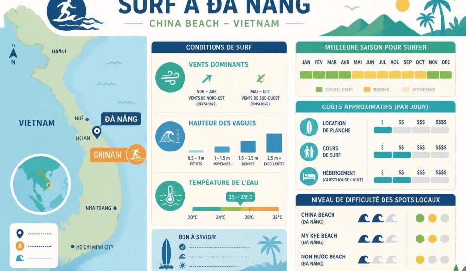 découvrez la scène surf dynamique de đà nẵng et china beach, au vietnam, où les vagues parfaites attirent les surfeurs de tous niveaux dans un cadre naturel exceptionnel.