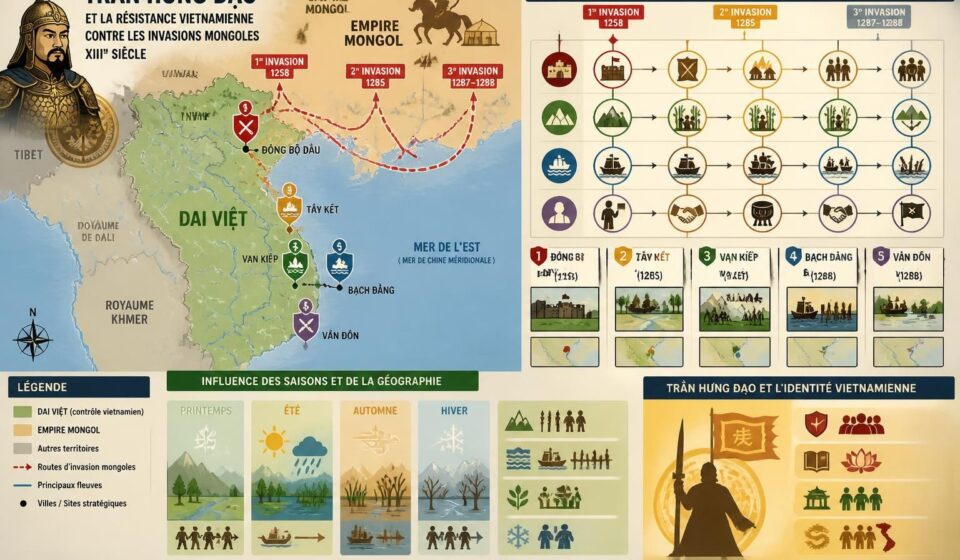 découvrez comment trần hưng đạo a mené la résistance victorieuse contre les mongols, forgeant ainsi l'identité vietnamienne à travers des batailles historiques déterminantes.