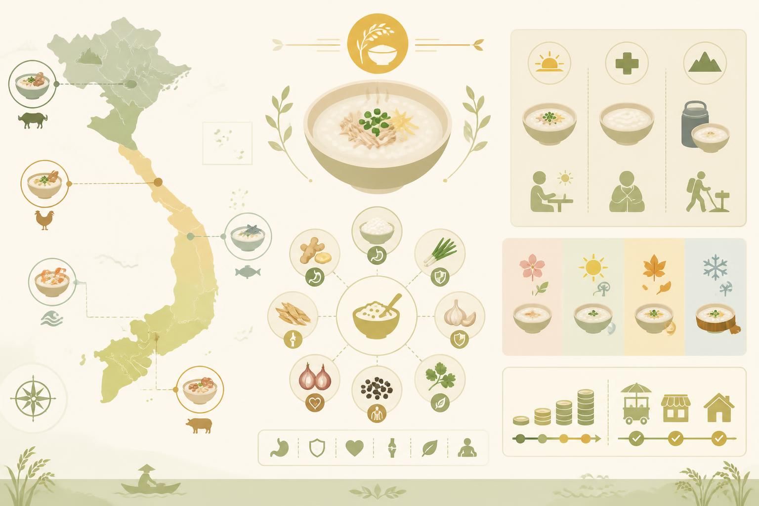 découvrez le cháo, les bouillies de riz traditionnelles vietnamiennes, parfaites comme remèdes de grand-mère, pour un petit-déjeuner sain ou un réconfort lors de vos déplacements.