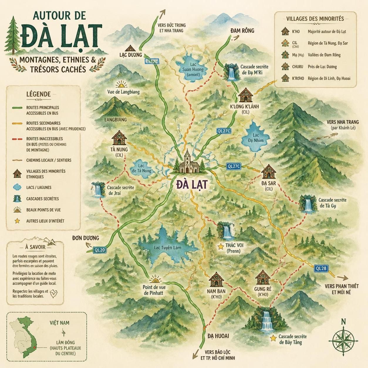 découvrez đà lạt à moto en explorant les routes de montagne secrètes que les bus touristiques ne prennent jamais, pour une aventure authentique et inoubliable.