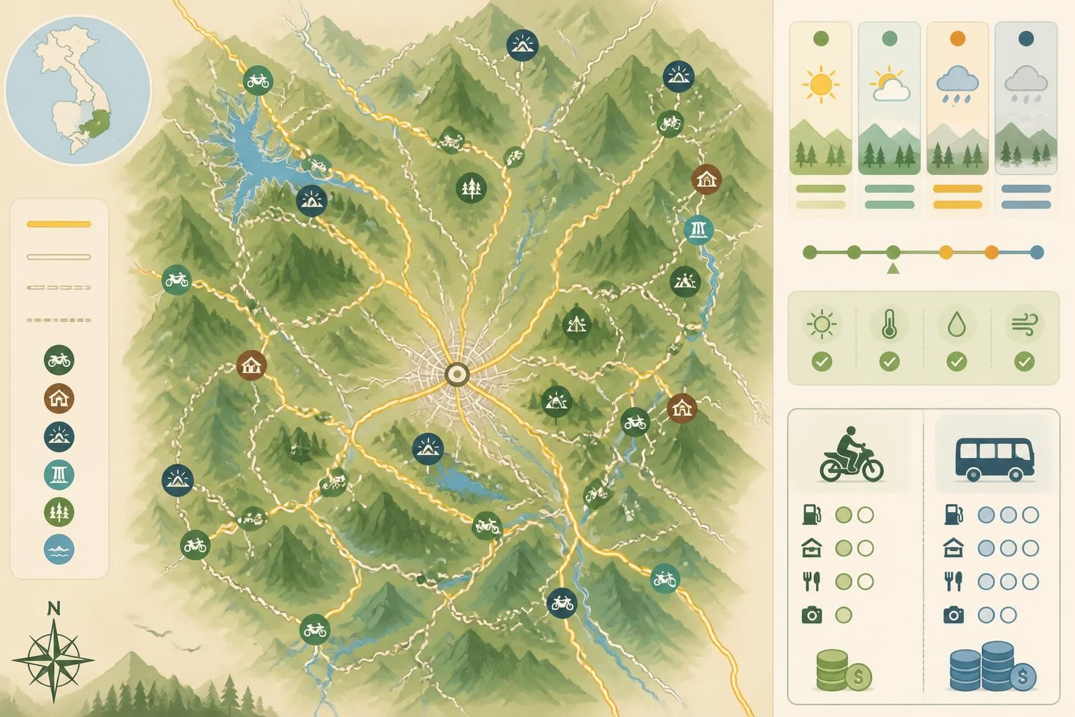découvrez đà lạt à moto en explorant les routes de montagne secrètes que les bus touristiques ne connaissent pas, pour une aventure authentique et inoubliable.