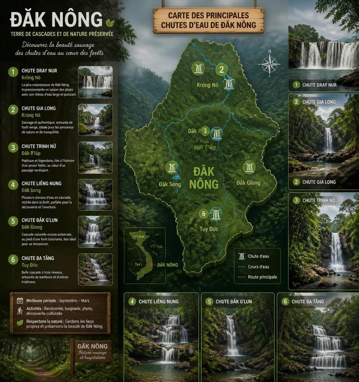 découvrez đăk nông, le plateau volcanique du vietnam réputé pour ses éléphants sauvages, ses magnifiques chutes d'eau et son café d'altitude aux saveurs uniques.