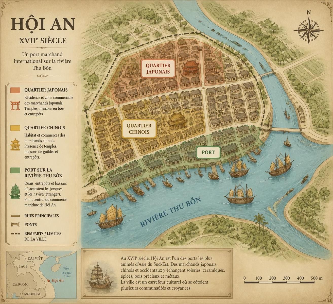 découvrez l'histoire fascinante du port marchand de hội an au xviie siècle, où les comptoirs japonais et chinois dominaient le commerce en asie, symbolisant un carrefour culturel et économique majeur.